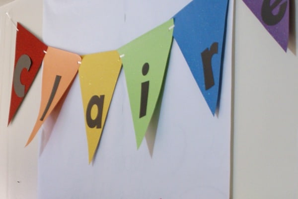 Rainbow Banner for Birthday with name
