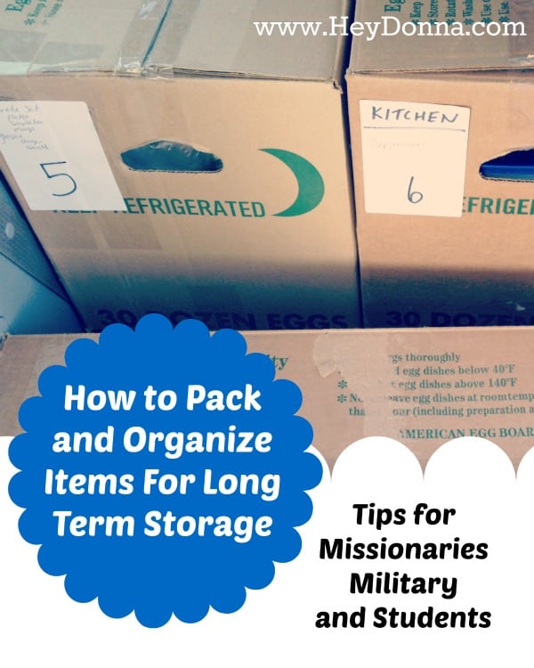 Packing tips for missionaries and long term storage