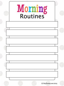 Toddler Morning Routine Chart