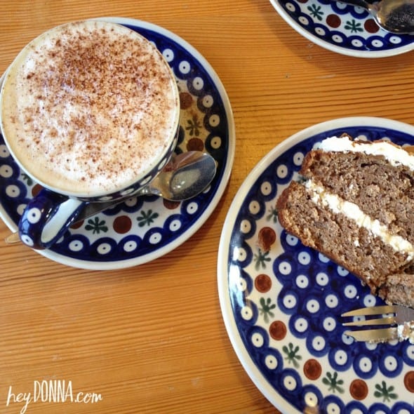 Cappuccino and cake