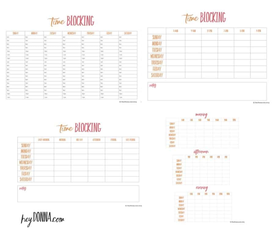 Time Blocking 101 plus Free Printable Worksheet - Hey Donna