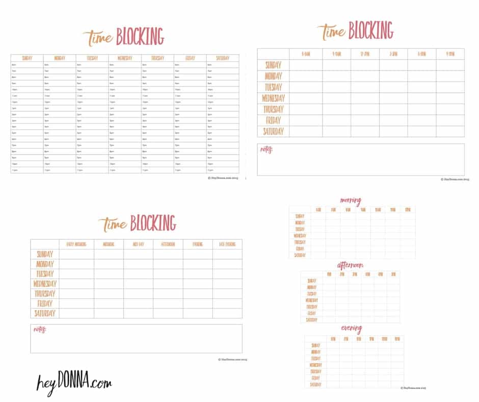 Sticky Note Time Blocking Printable Template – Let's Live and Learn