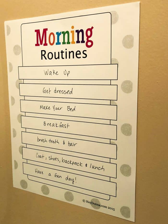 How To Make Routine Chart