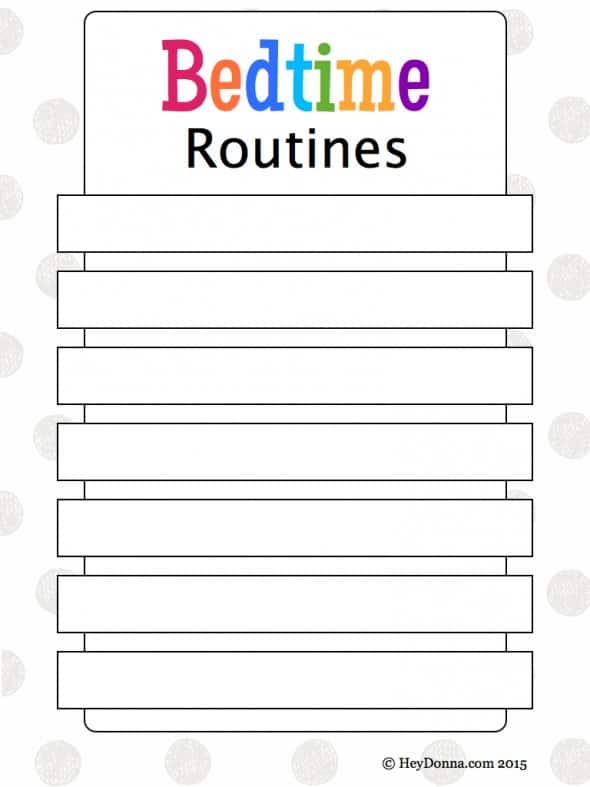 Bedtime Routine Chart Template