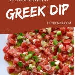 tomato feta and green onion dip