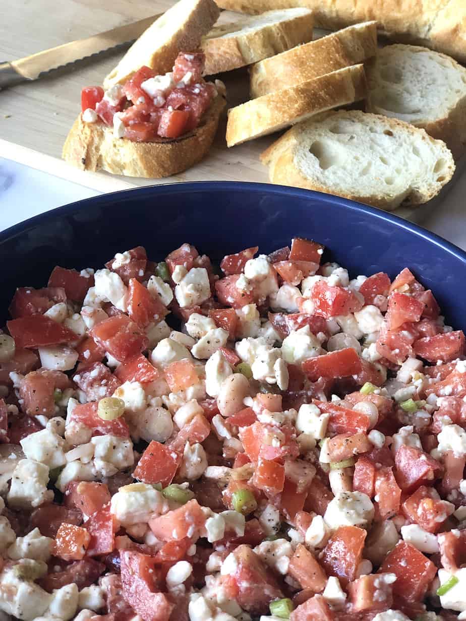 Simple Tomato And Feta Greek Dip Recipe Hey Donna