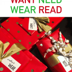 gifts with want need wear read tags - 4 Christmas gifts