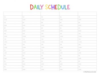 Create a Daily Schedule for Kids With These Free Printables - Hey Donna