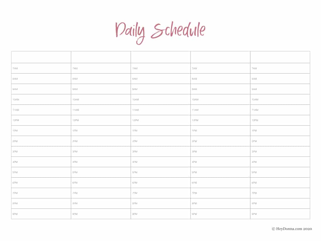 create a daily schedule online free create a daily schedule online free