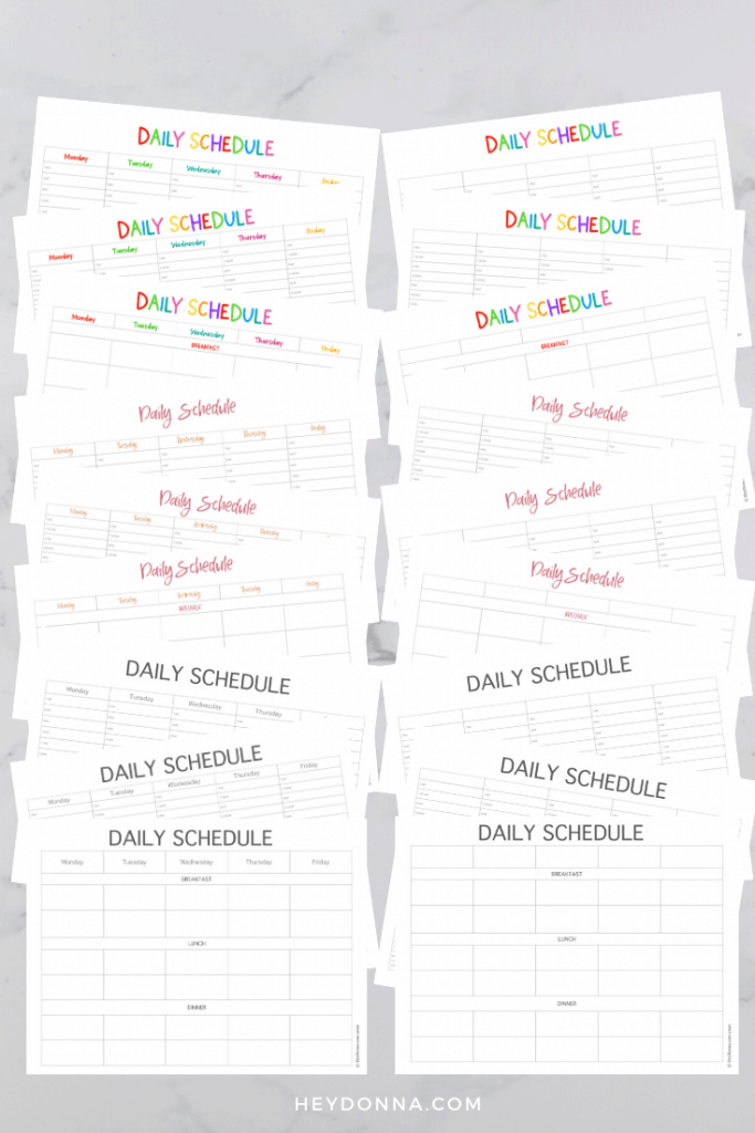 Daily Schedule for Kids