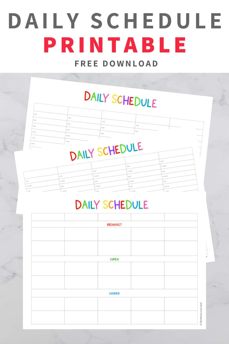 Create A Daily Schedule For Kids With These Free Printables Hey Donna