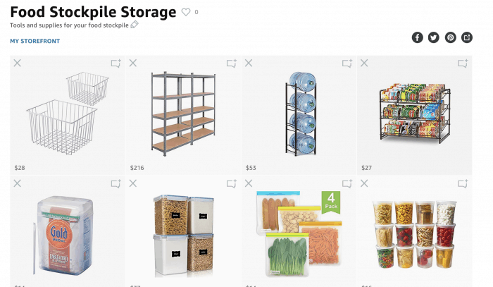 Food storage items - shelving, baskets, airtight containers