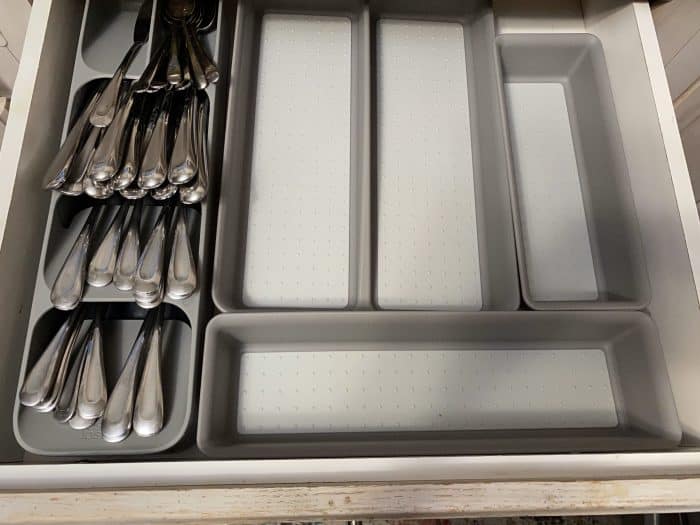 Organized Kitchen Drawers with new space saving cutlery tray