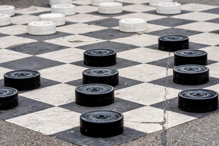 GIant Checker Set - A great Backyard Activity for Kids