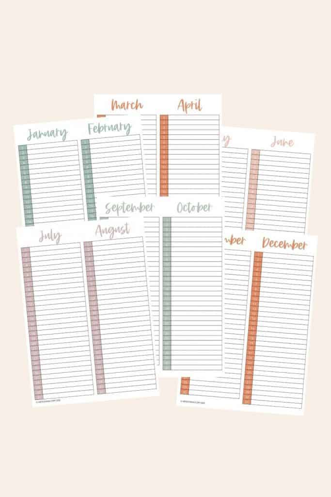 weight loss calendar 6 free templates hey donna