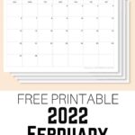 February 2022 Calendar to print
