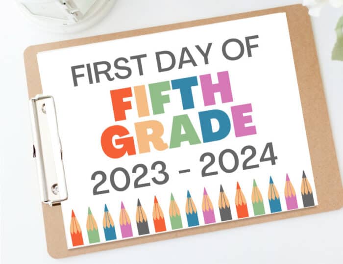 Free Printable First Day Of School Signs 2023 2024 Hey Donna