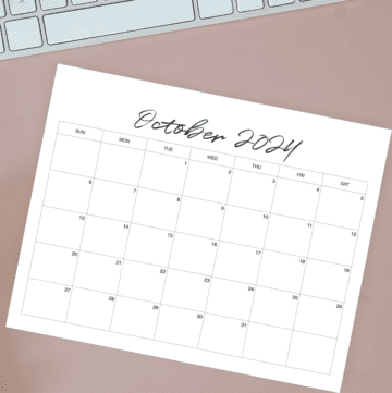 Printable October Monthly Calendar [ 2024 ] - Hey Donna