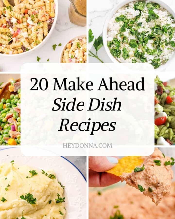 Side-dishes you can make early