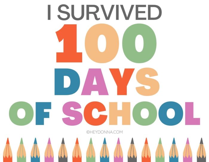 I Survived 100 Days of School Sign