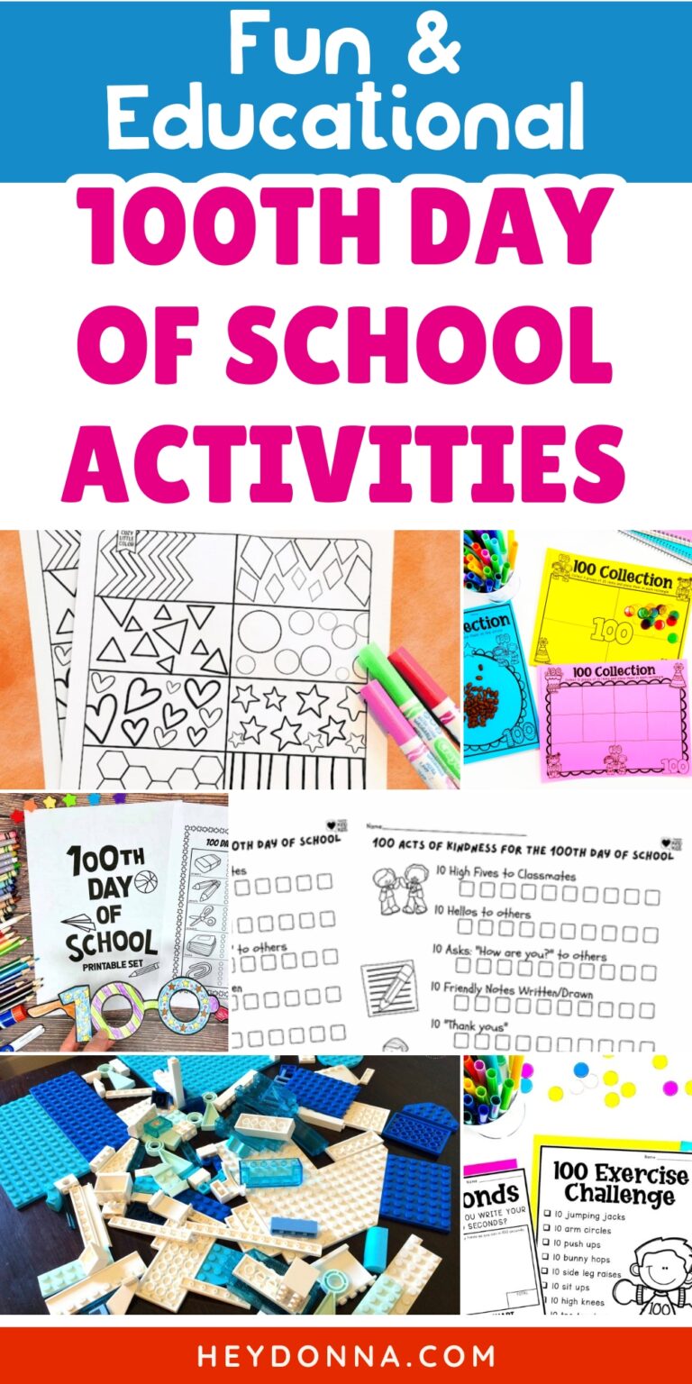 Fun 100th Day of School Printables and Activities for Kids - Hey, Donna!