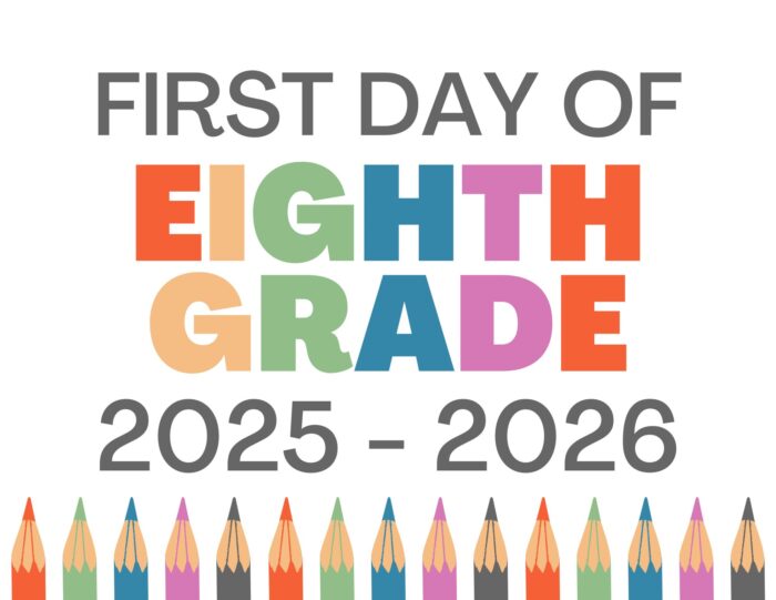 Eighth Grade First Day of school signs