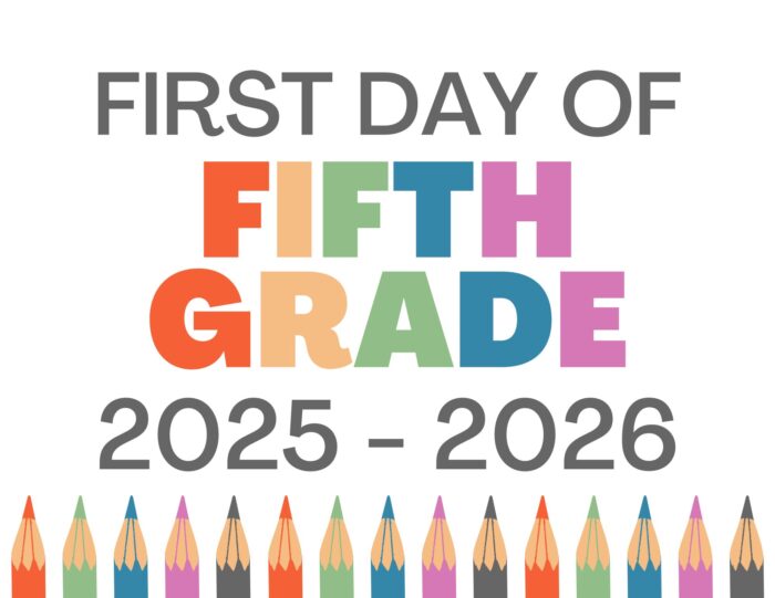 Fifth Grade First Day of school signs