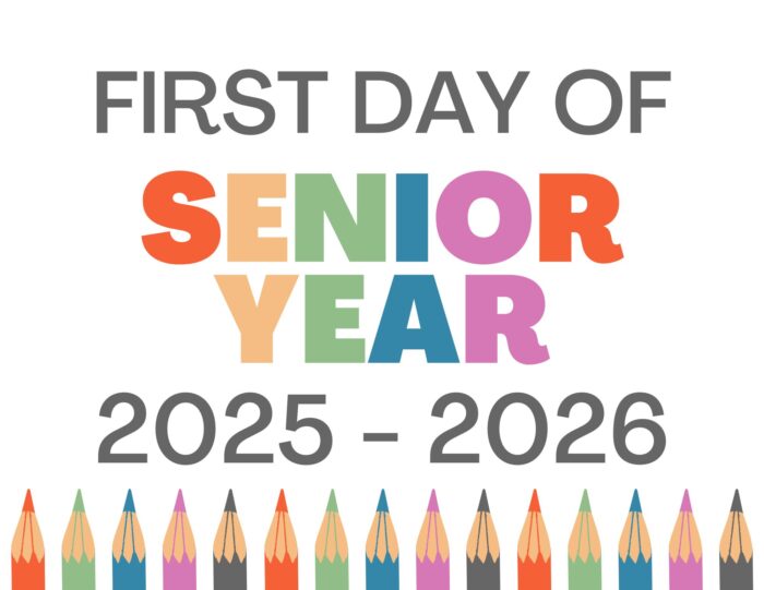First Day of School Sign for Senior