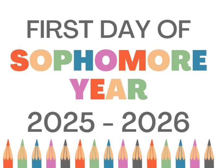 First Day of School Sign for sophomore