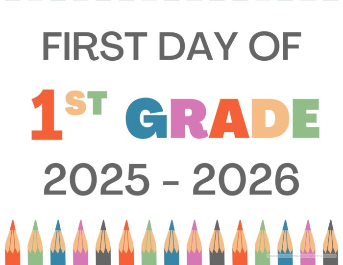 Printable First Day of 1st grade sign