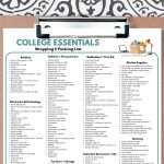 College Shopping List